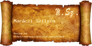 Maráczi Szilvia névjegykártya