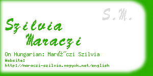 szilvia maraczi business card